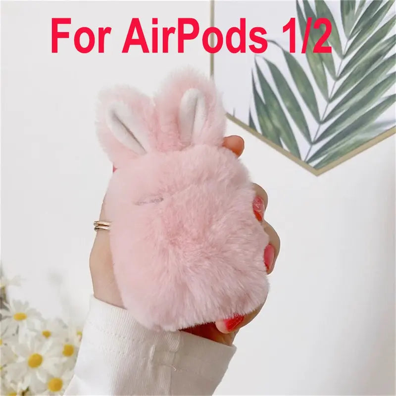 Plush Bunny Airpods Case