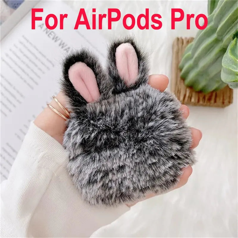 Plush Bunny Airpods Case